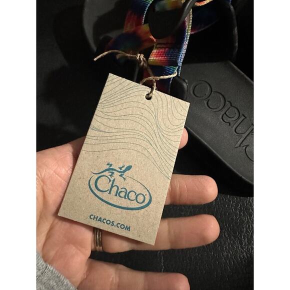 NEW Chacos Chillos Big Kids Dark Tie Dye Slide Sandals, Sz 3, Unisex (C109) - Picture 6 of 6